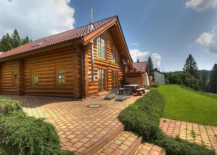 Luxus-ferienhaus Blockhaus Nr 2 Toplage Am Mit Sauna, Outdoor-hottub, Kamin Auf 1300m Uem *